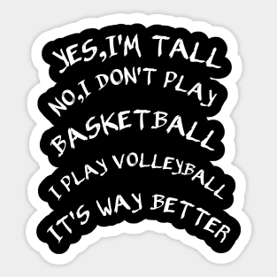 Volleyball Player Apparel gift Sticker